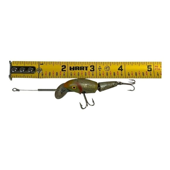Vintage Articulated Jointed Divided Cisco Kid Fishing Lure 4.25” Minnow Retro - Picture 5 of 6